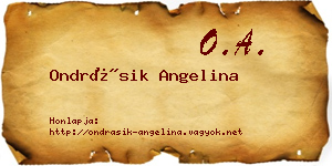 Ondrásik Angelina névjegykártya